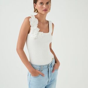 Aje Splendour Flower Knit Tank